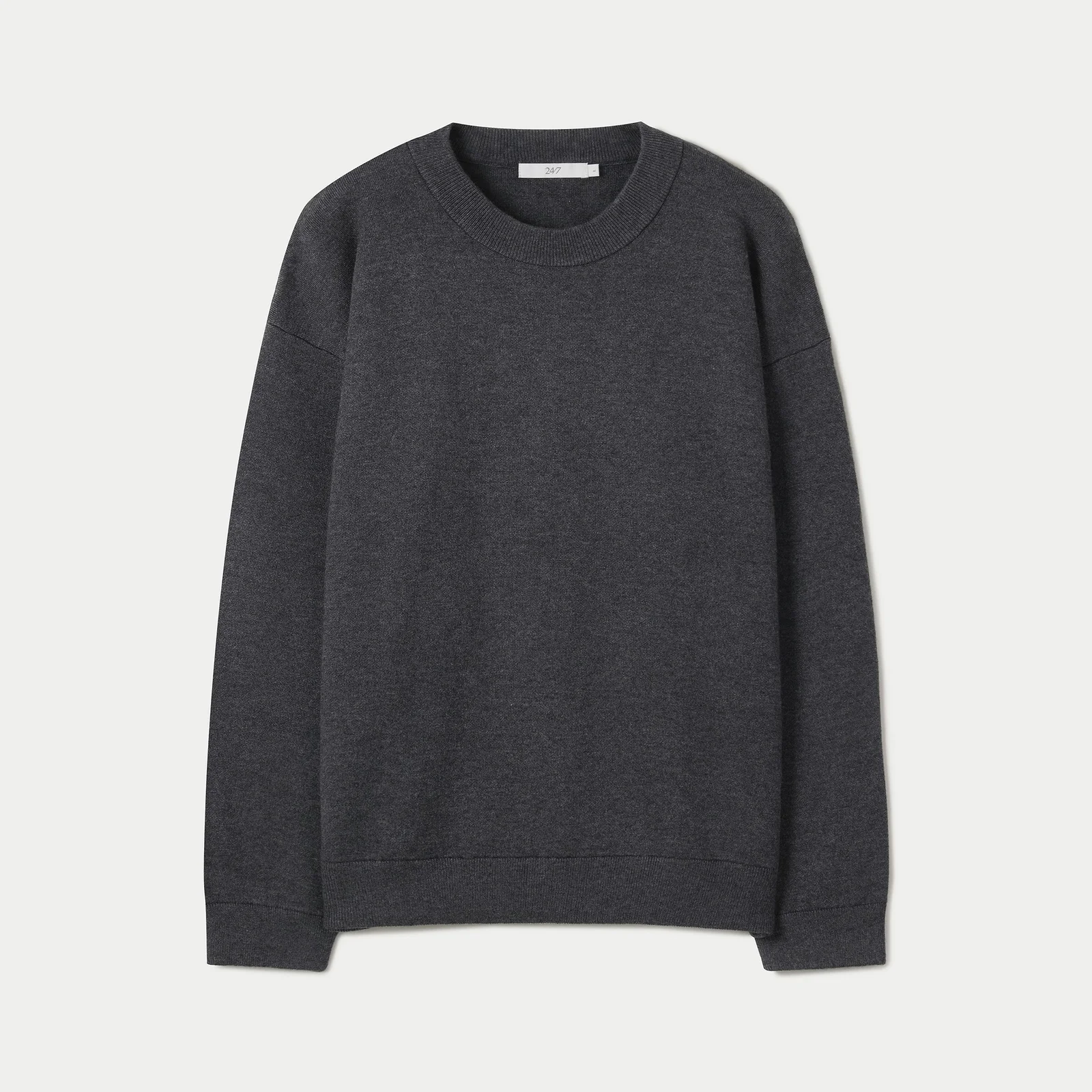 DOUBLENESS HIGH DENSITY CREW KNIT MELANGE GRAY