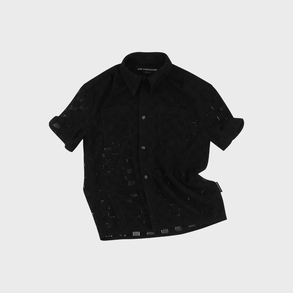 LETTO KNITTED SHIRTS atb1234m(BLACK)