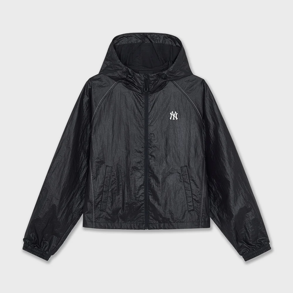 女裝 戶外機能風 光面 防風外套 NY (Black)