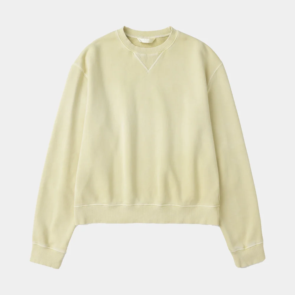 LEATHER PATCH SWEATSHIRTS YELLOW