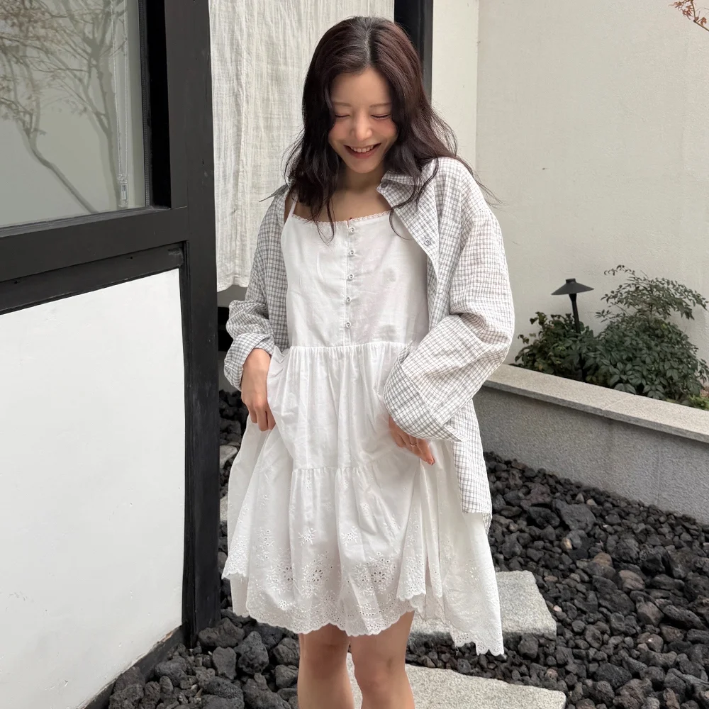 Alov lace mini dress (white)