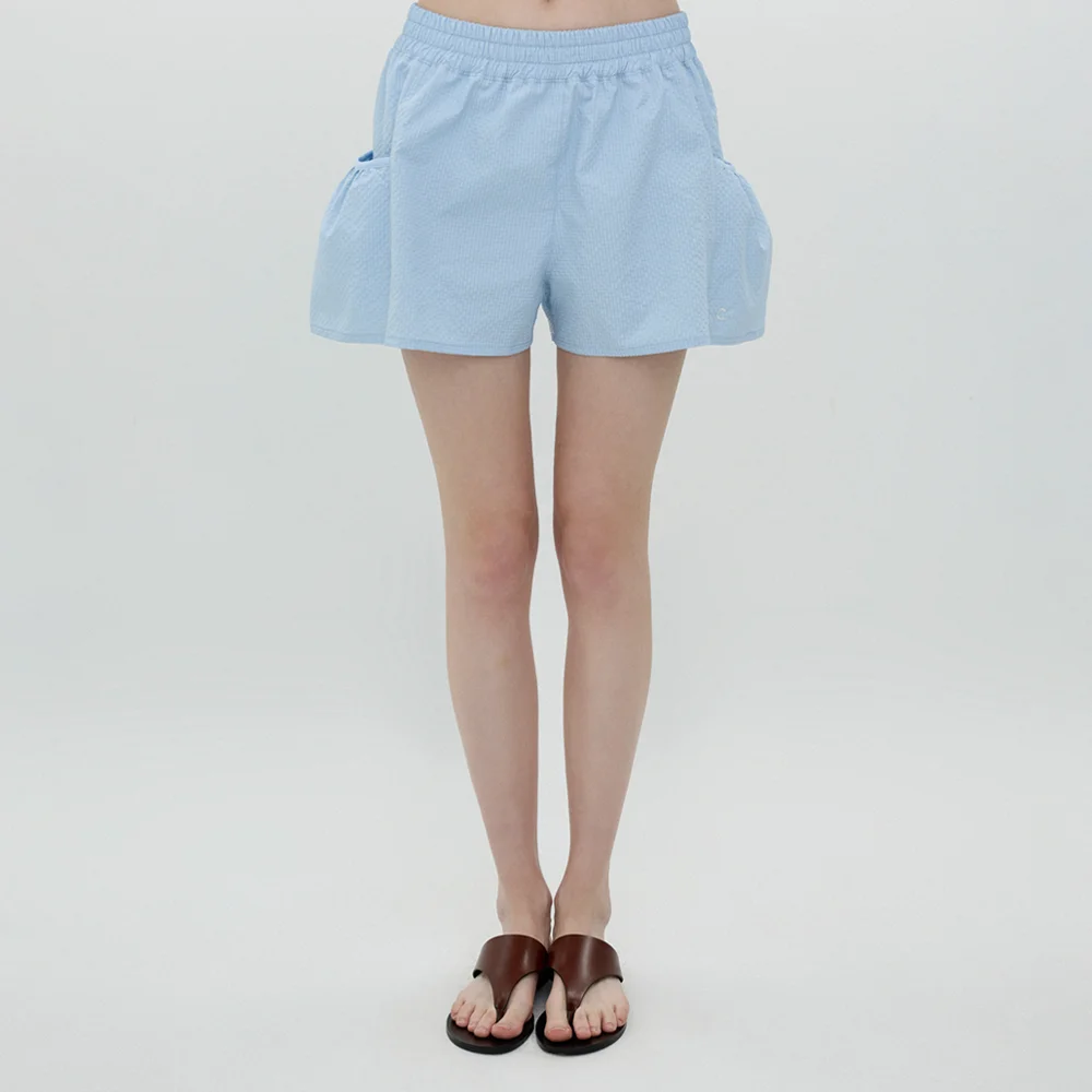 Seersucker Culottepants (Sky Blue)