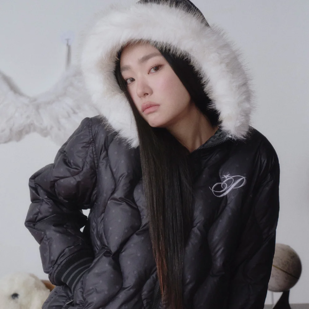 POT QUILTING FUR DOWN BLACK