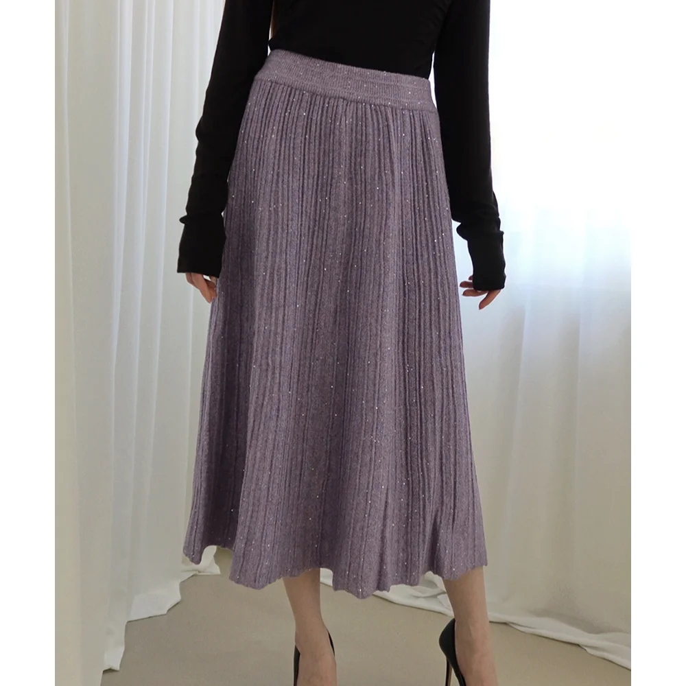 Rococo Pleats Skirt_Purple