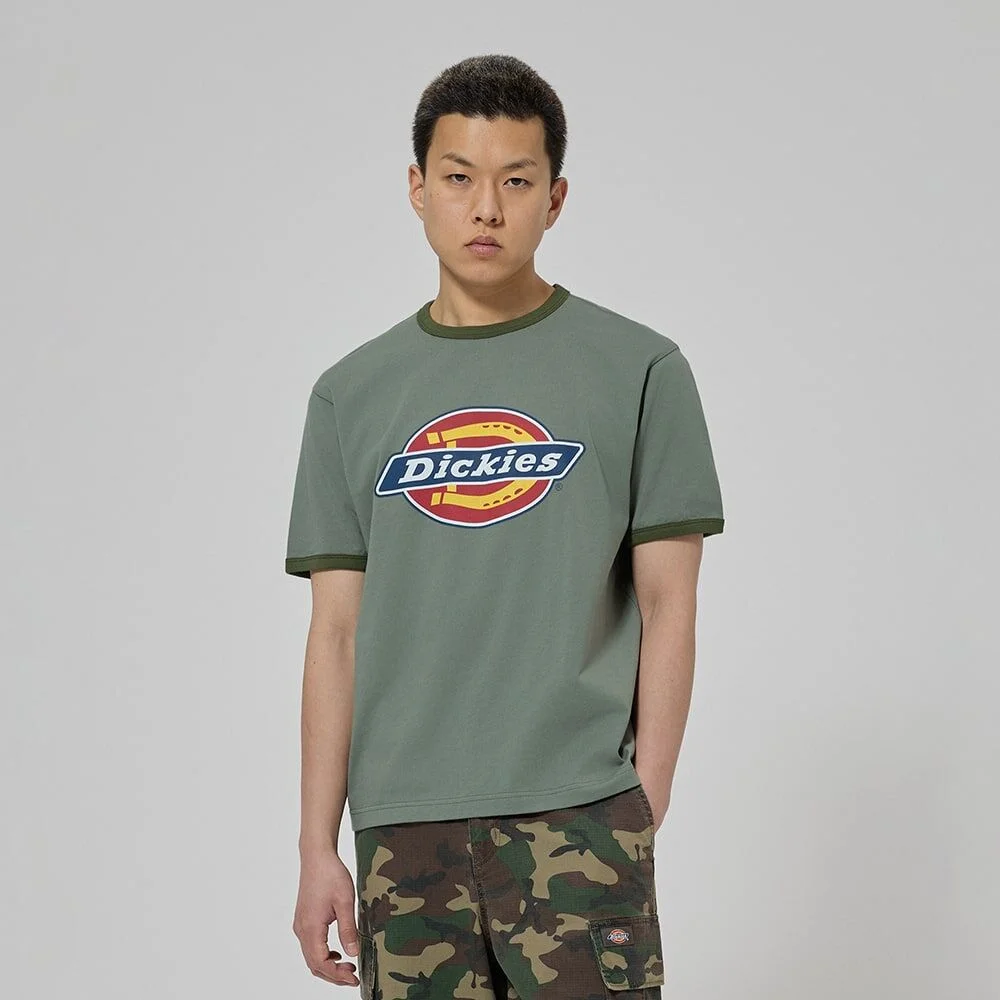 Tree 標誌 Ringer T恤 Olive