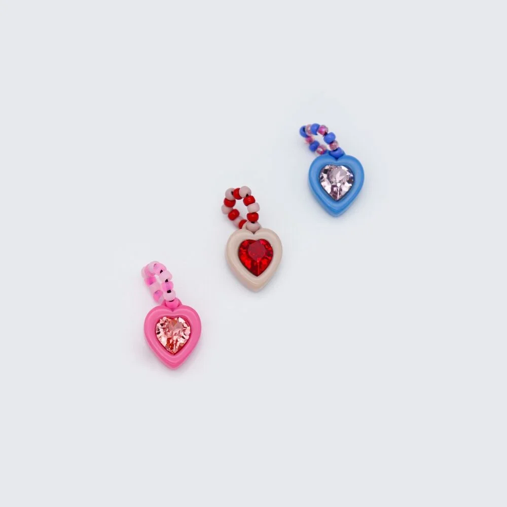 Heart pop swarovski stone pendant Swarovski 心形 石洗 吊飾 Homaika 吊飾