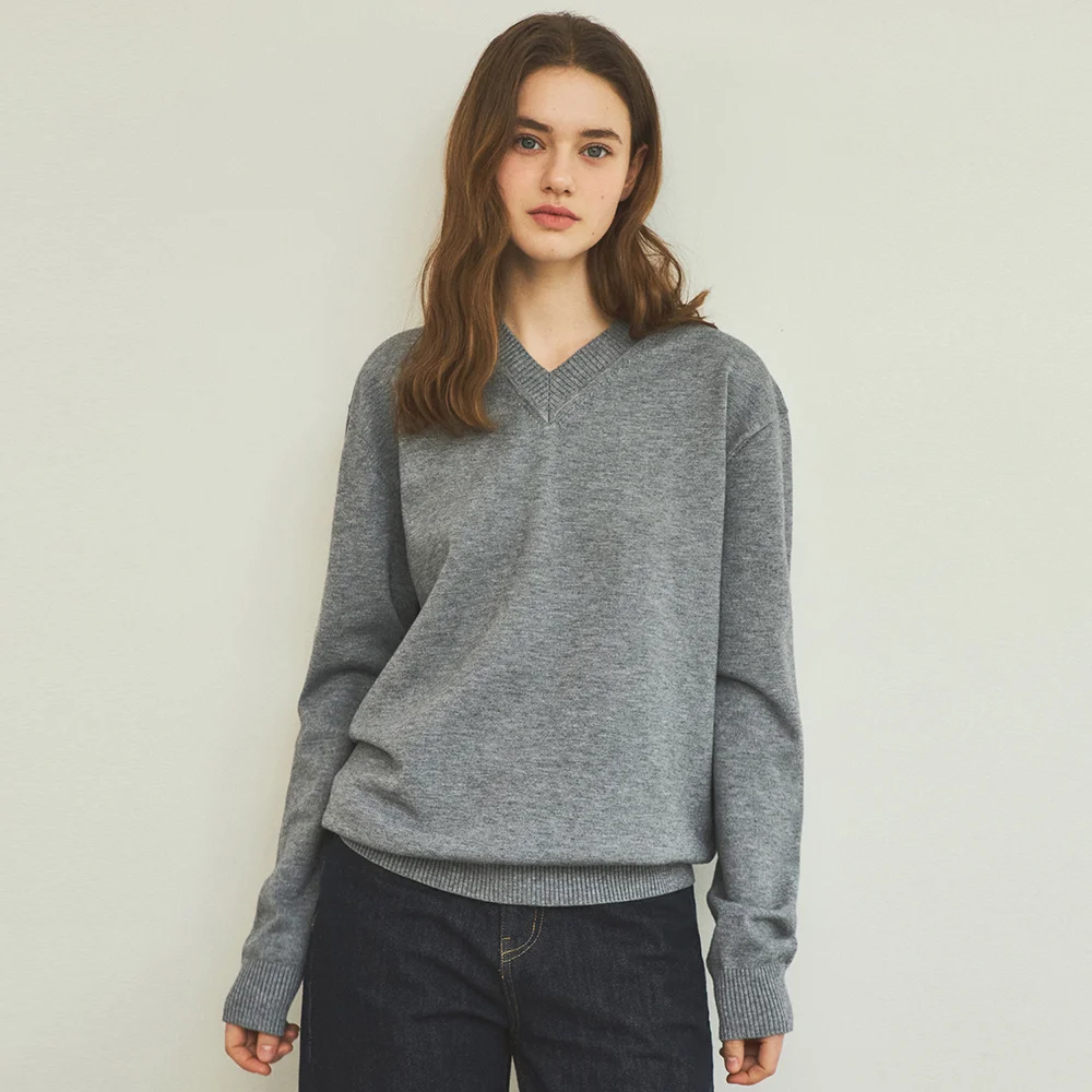 W/Always Washable V-neck Knit_6Color(WC25-KN01)