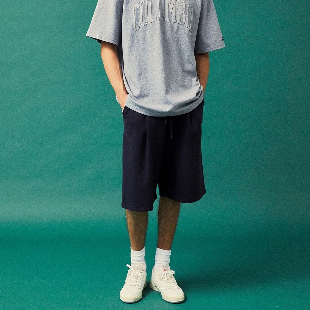 1754 CROWN WIDE FIT PINTUCK SHORTS PANTS Crown Navy