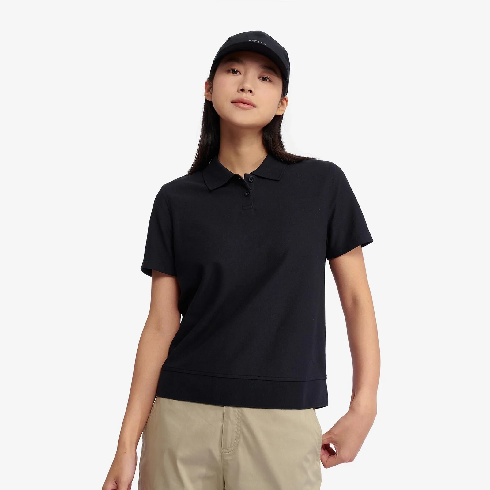 女裝 COOLMAX 短袖 Polo 襯衫 AAS25WPSH001NOI
