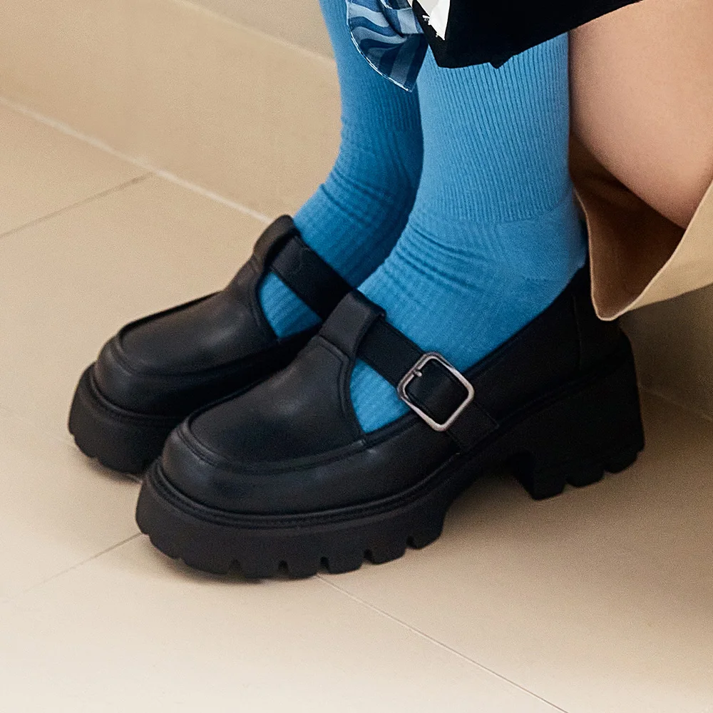 Elcanto 強效 女裝 T肩帶 Mold 樂福鞋 6cm LCWC39I339