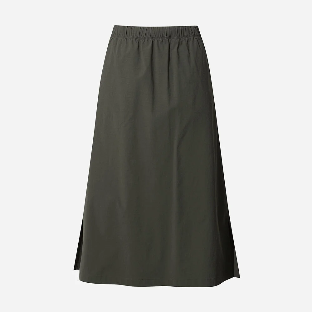 Kona 鬆緊帶 開衩 半身裙 女裝(D.CHARCOAL GREY)