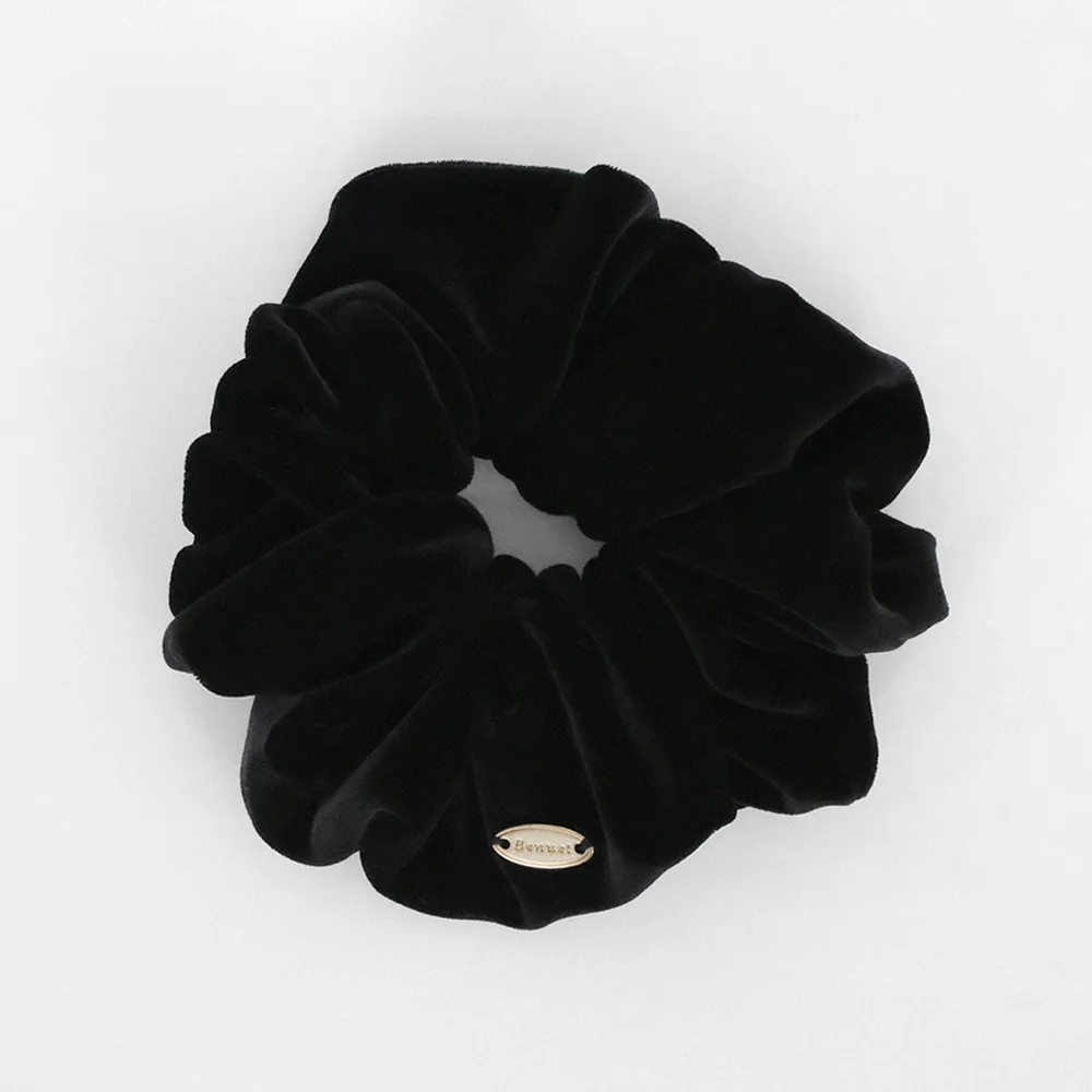 Velvet Scrunchie_Black