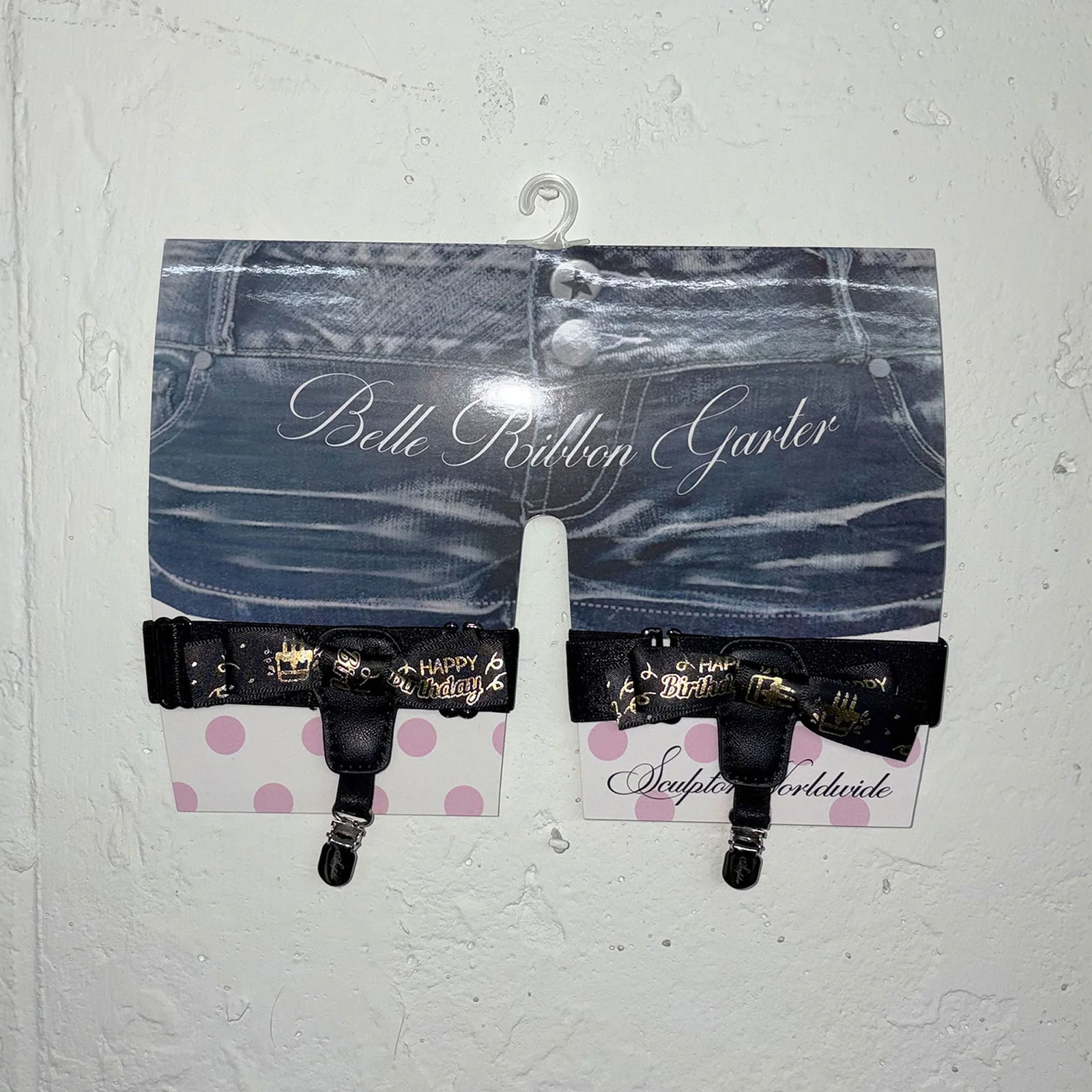 Belle Ribbon Garter Black