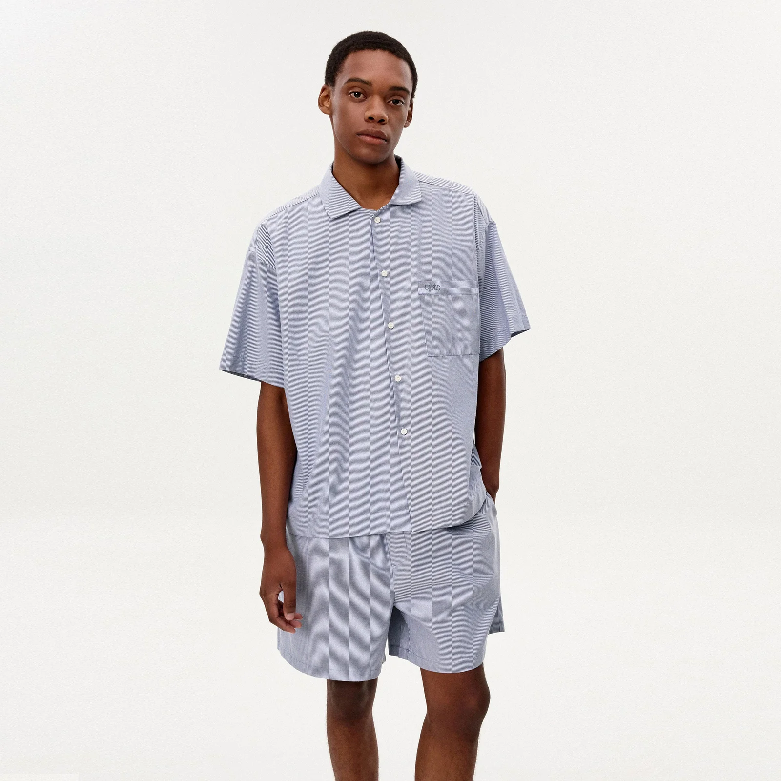 RELAXED PIN STRIPE PAJAMAS_NAVY