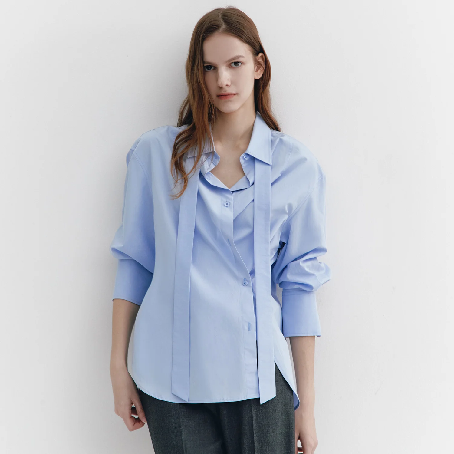 Tie Wrap Shirt BLUE