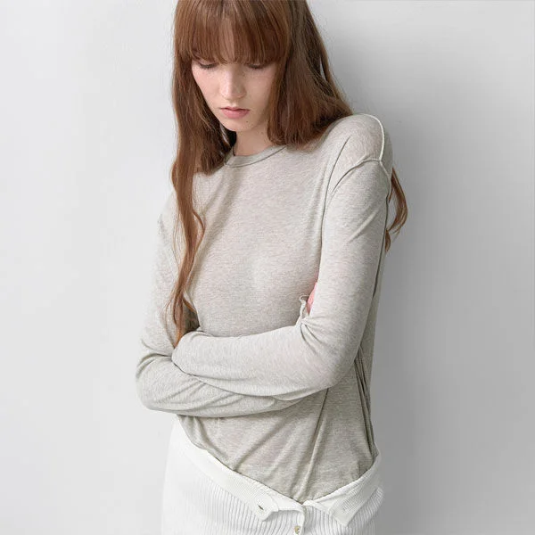 AN INTERLOCK LONG SLEEVE TEE (T-7170)