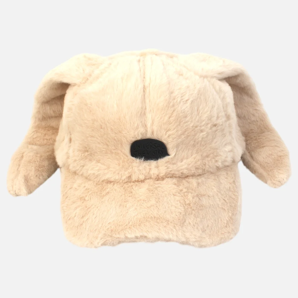 Rabbit Fur Beige Ballcap 兔仔帽