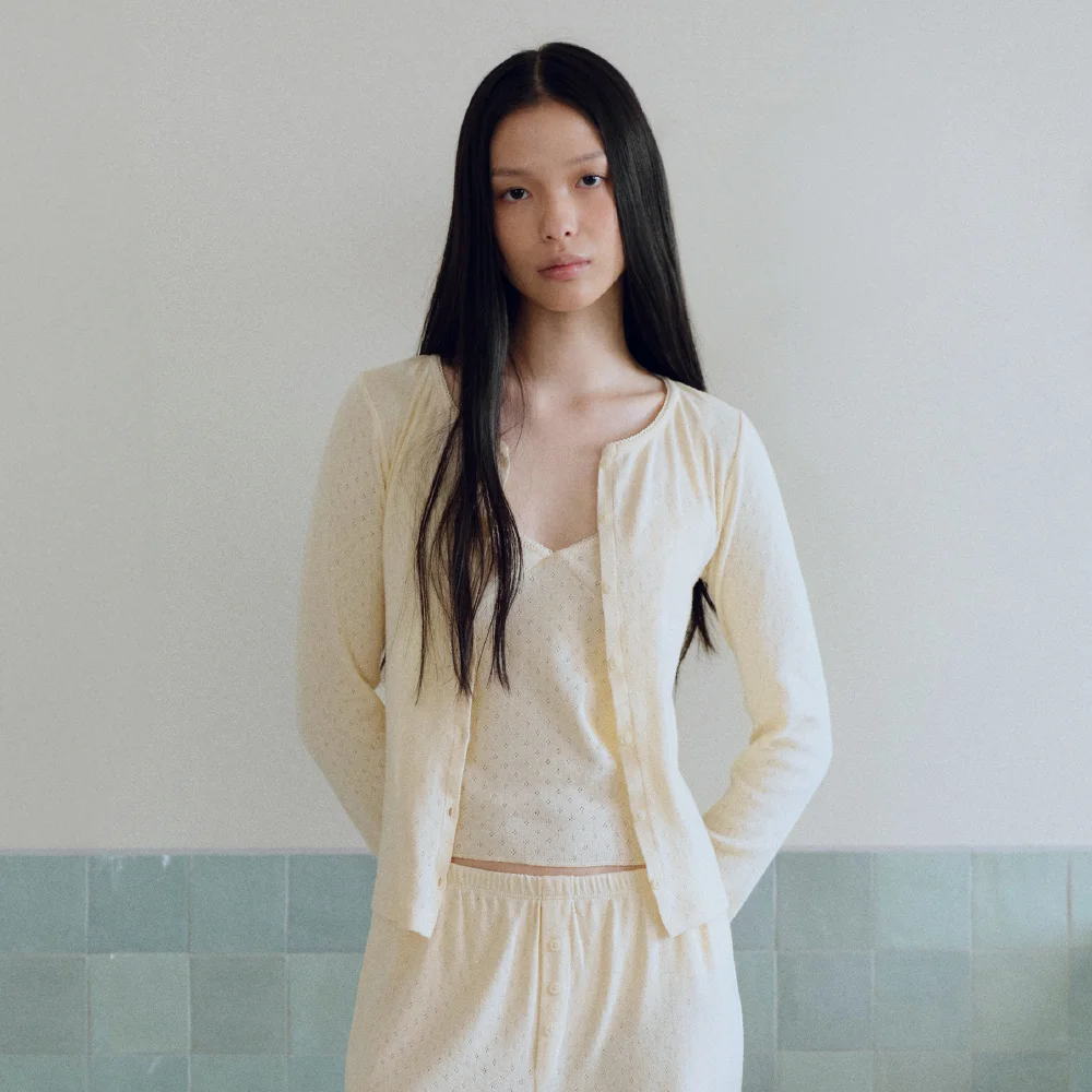 HAILEY COTTON CARDIGAN (VANILLA)