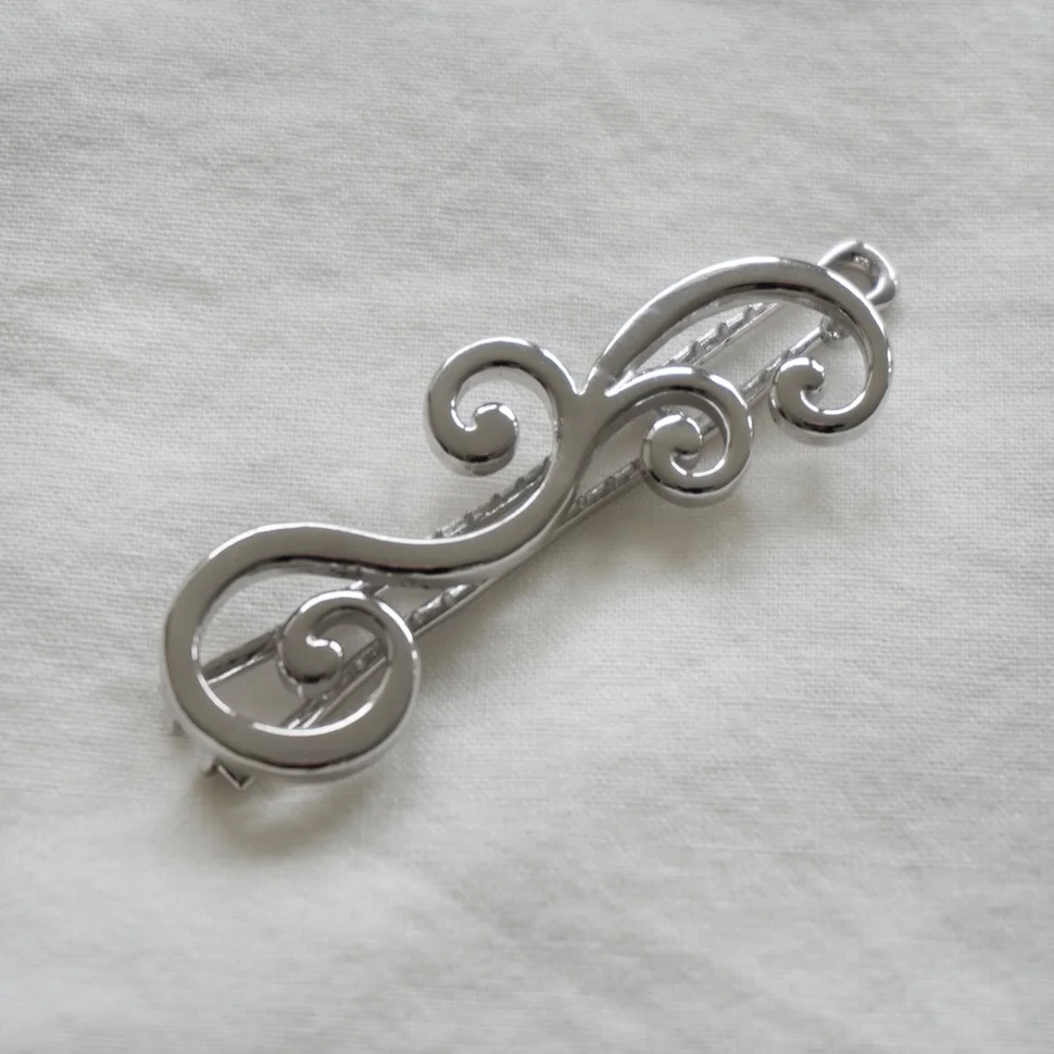 S scroll hair pin