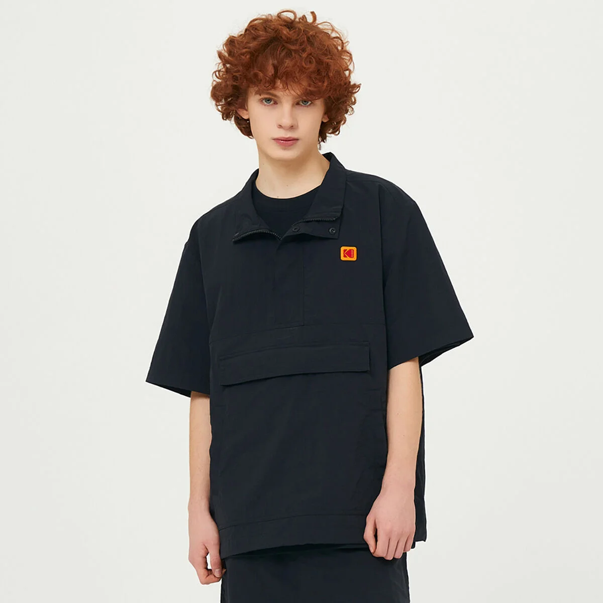 Color Plus Stand Neck 風褸 BLACK