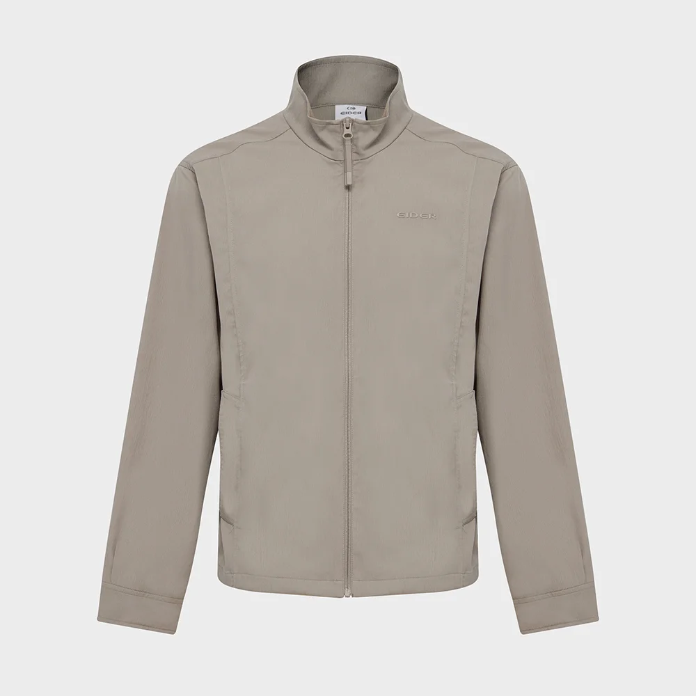 COOLEATS AIR (COOLEATS 透氣) 男裝 輕量 Stand Neck 外套_Dark Beige_DMM26161E4