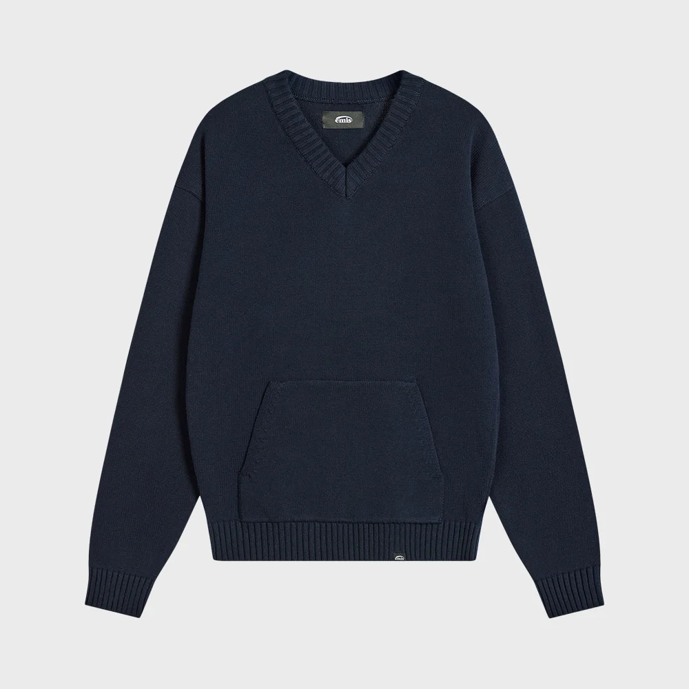 HEART LOGO POCKET PULLOVER-NAVY