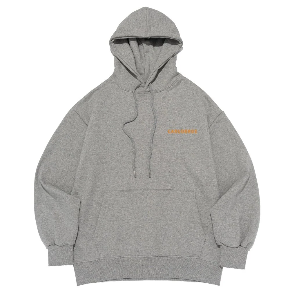 ESSENTIAL LOGO OVER HOOD T-SHIRT (GRAY/ORANGE)