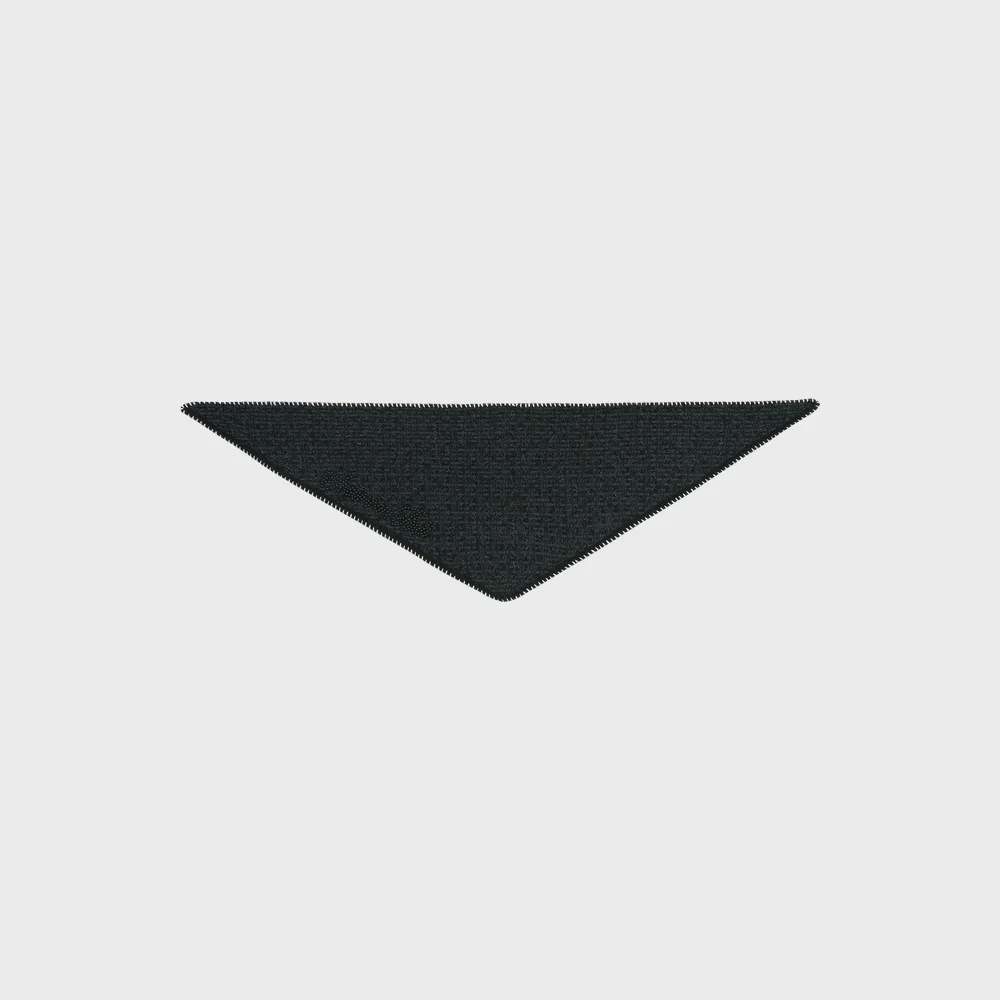 UNISEX KINT NECK SCARF (BLACK TWEED)