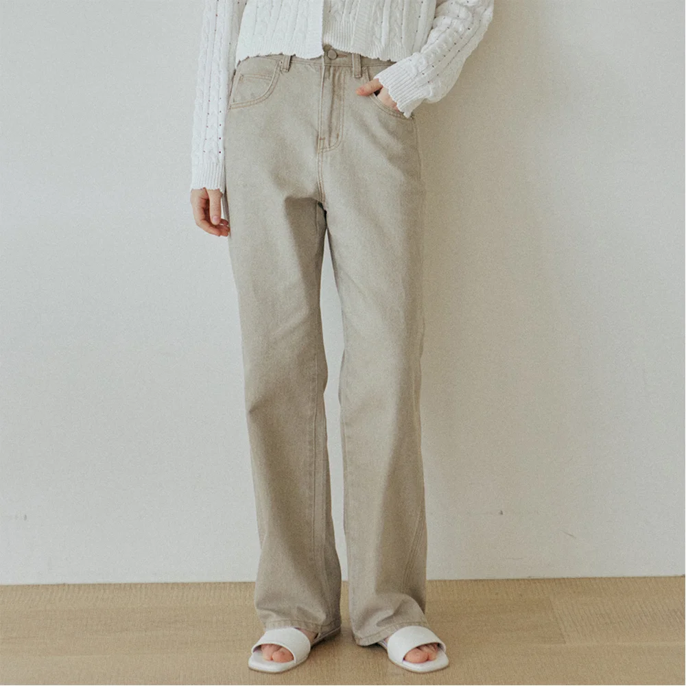 COTTON LINE PANTS_KHAKI