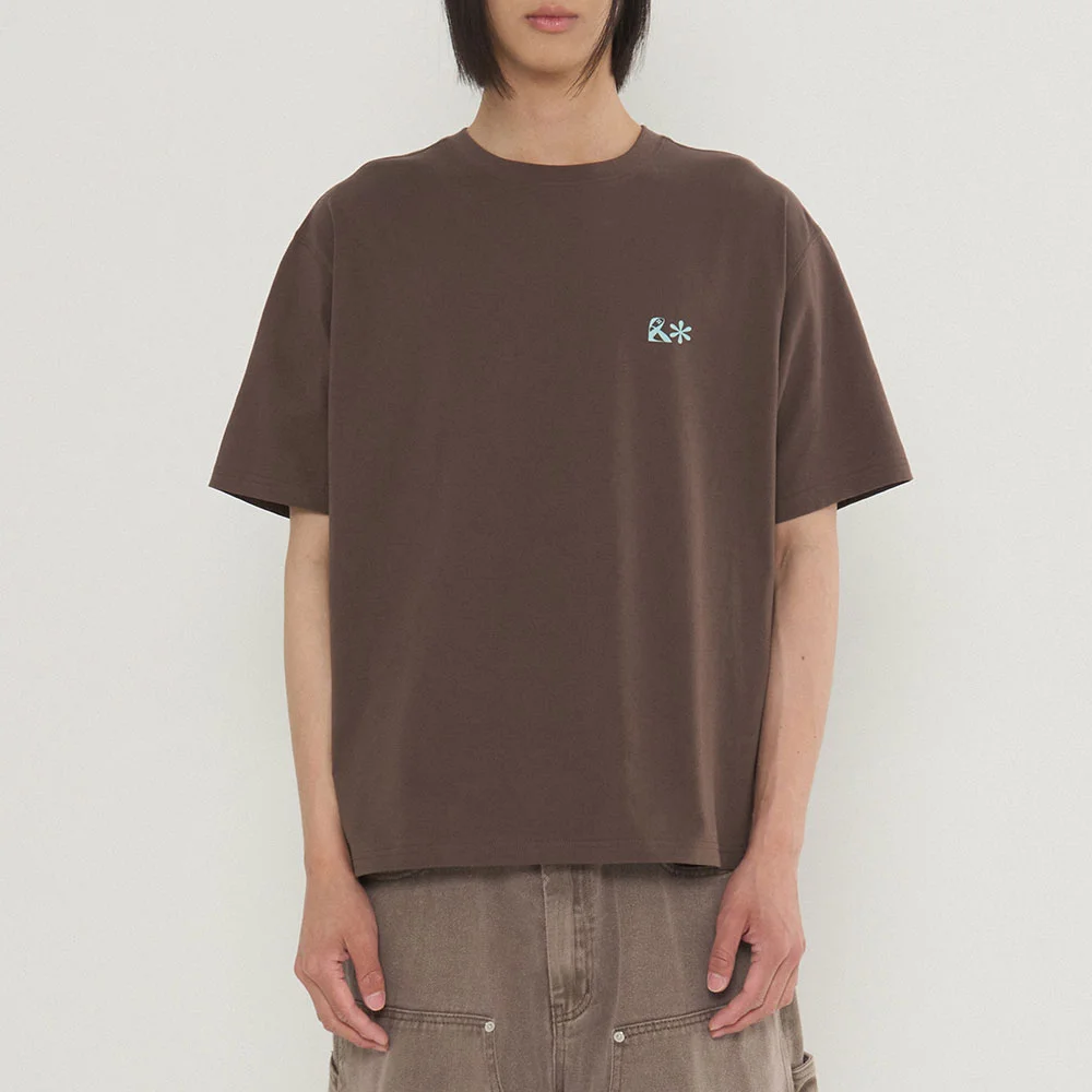 Overlap Orbit Short Sleeve T-shirt_Brown