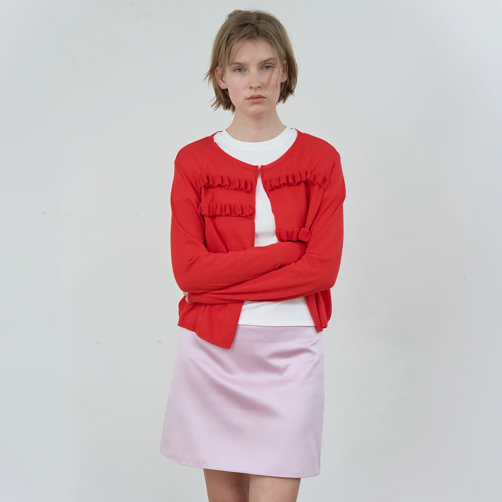 SATIN MINI SKIRT_PINK