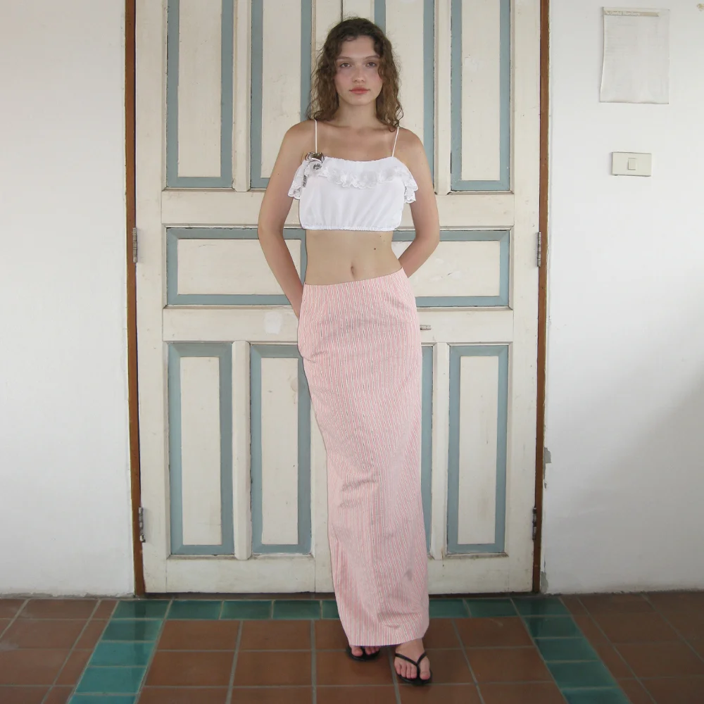 Stripe Maxi Skirt (Pink)