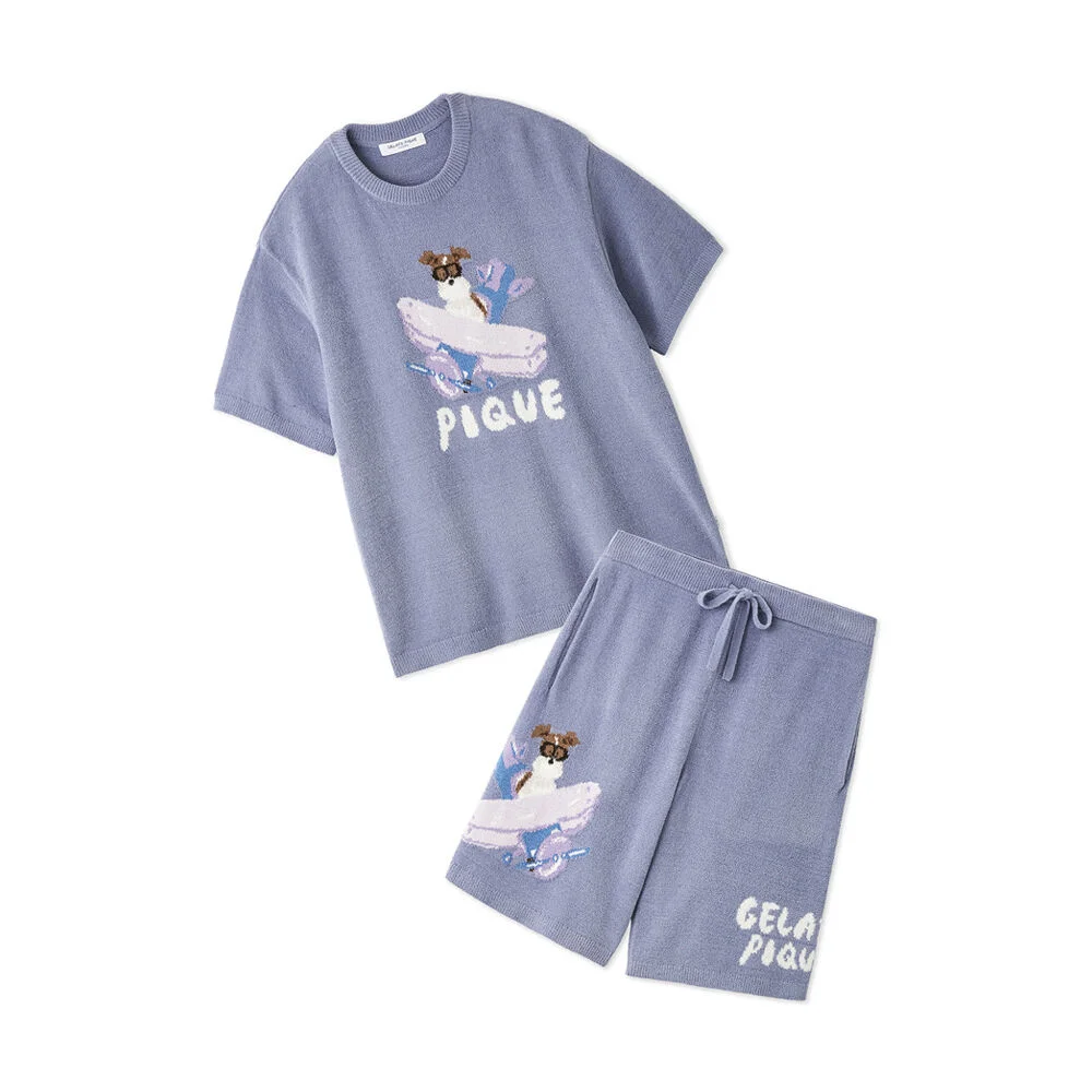 AIRY MOCO PLANE DOG 提花 套頭 & 短 褲子 套裝 PMNT264963