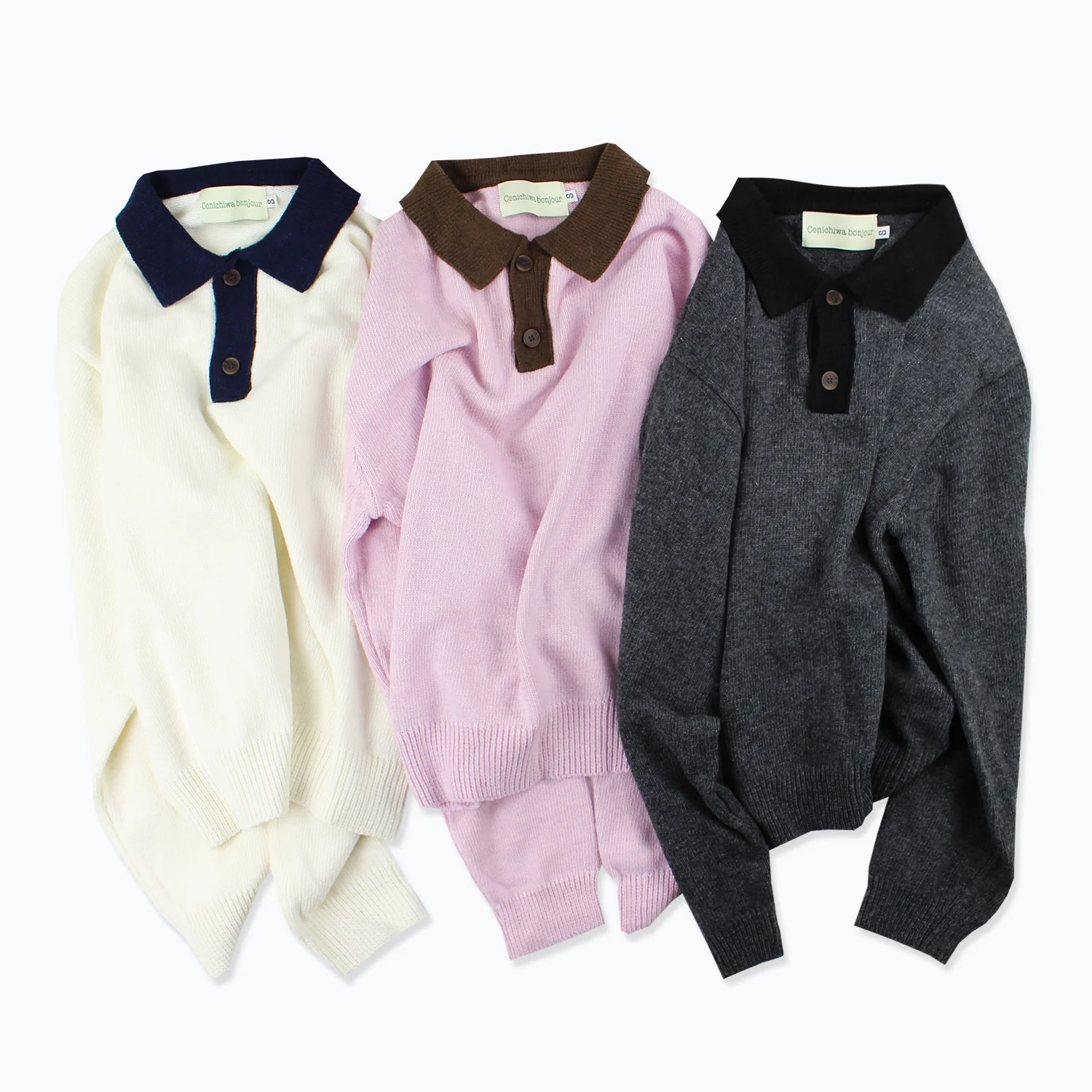 Cb TONE COLLAR KNIT(3color)