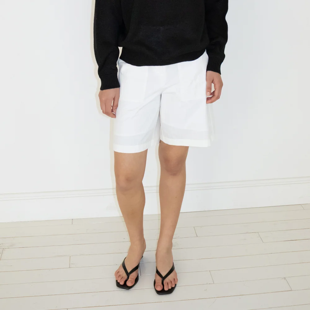 Breeze Cotton Work Shorts (White)