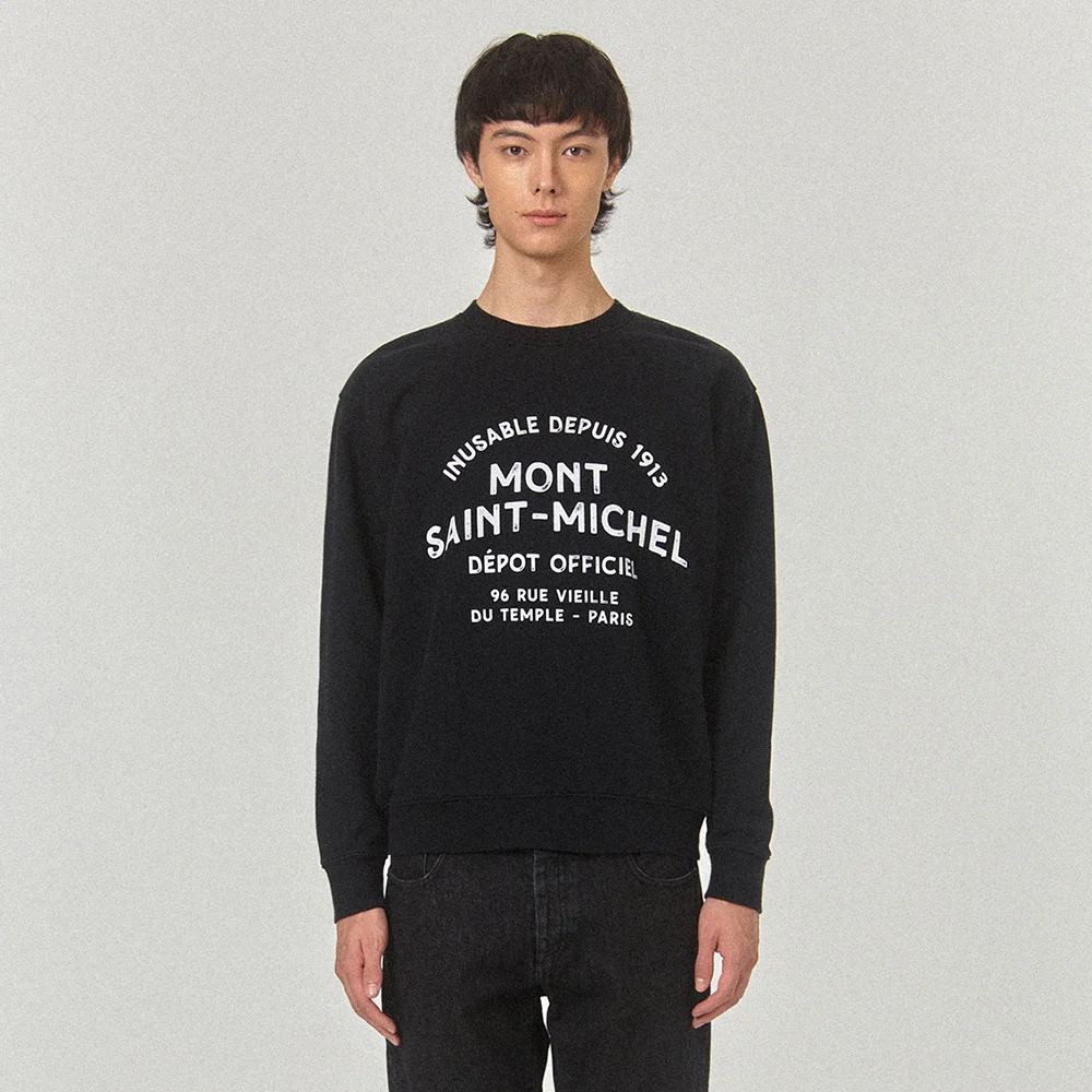 TAUGI - PRINTED SWEATSHIRT_Black