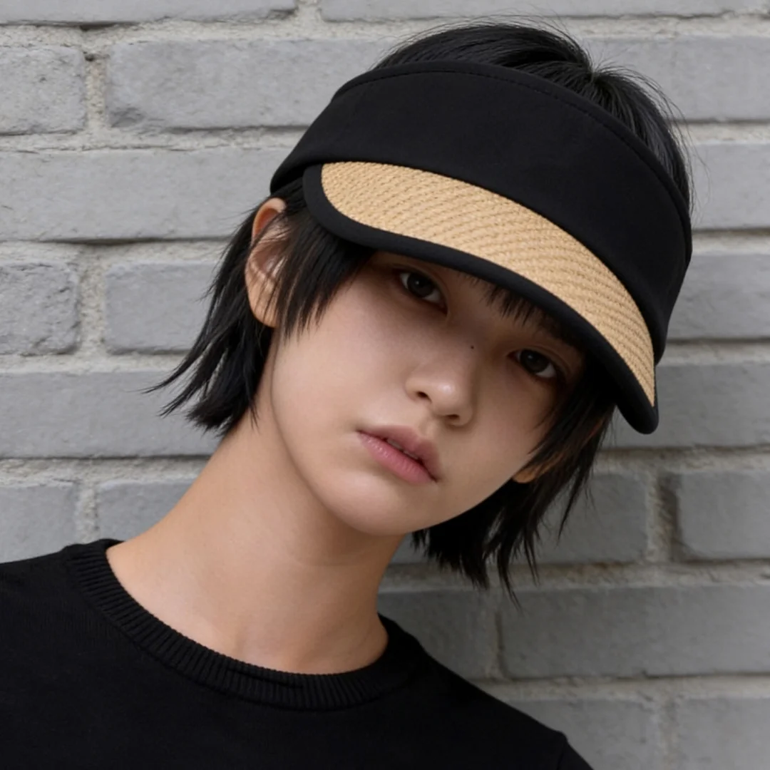藤編 帽簷 尺寸 調節 夏季 陽光 防護 日常 遮陽帽 SUN VISOR / RATTAN / BLACK
