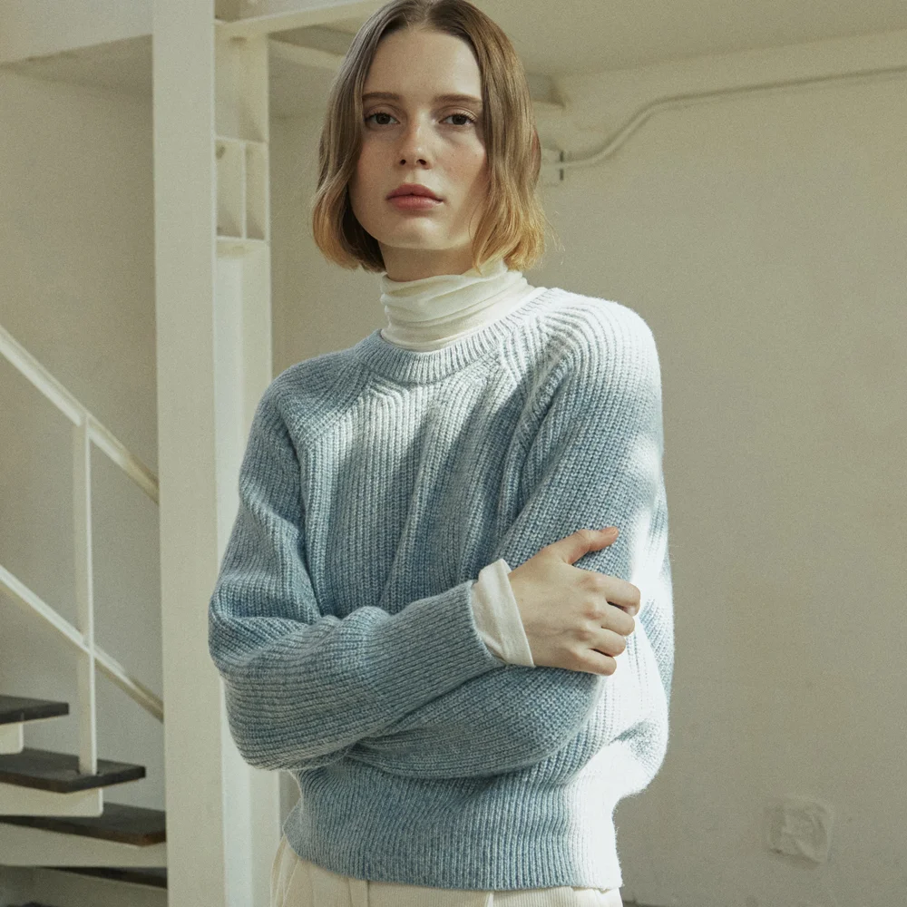 MIX WOOL KNIT_SKY BLUE
