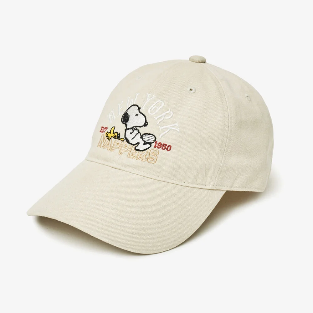 紐約 史努比 Pigment 水洗 棒球帽 (BEIGE)
