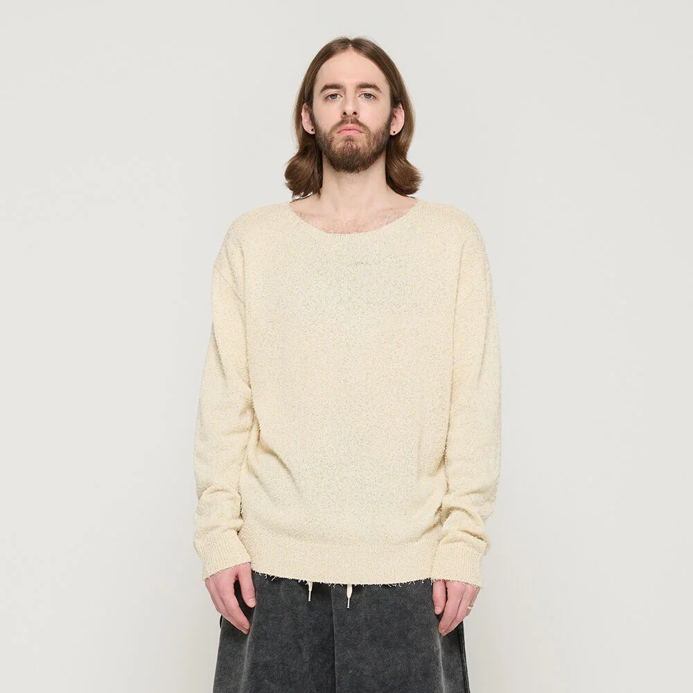 BOUCLE ROUND KNIT (IVORY)