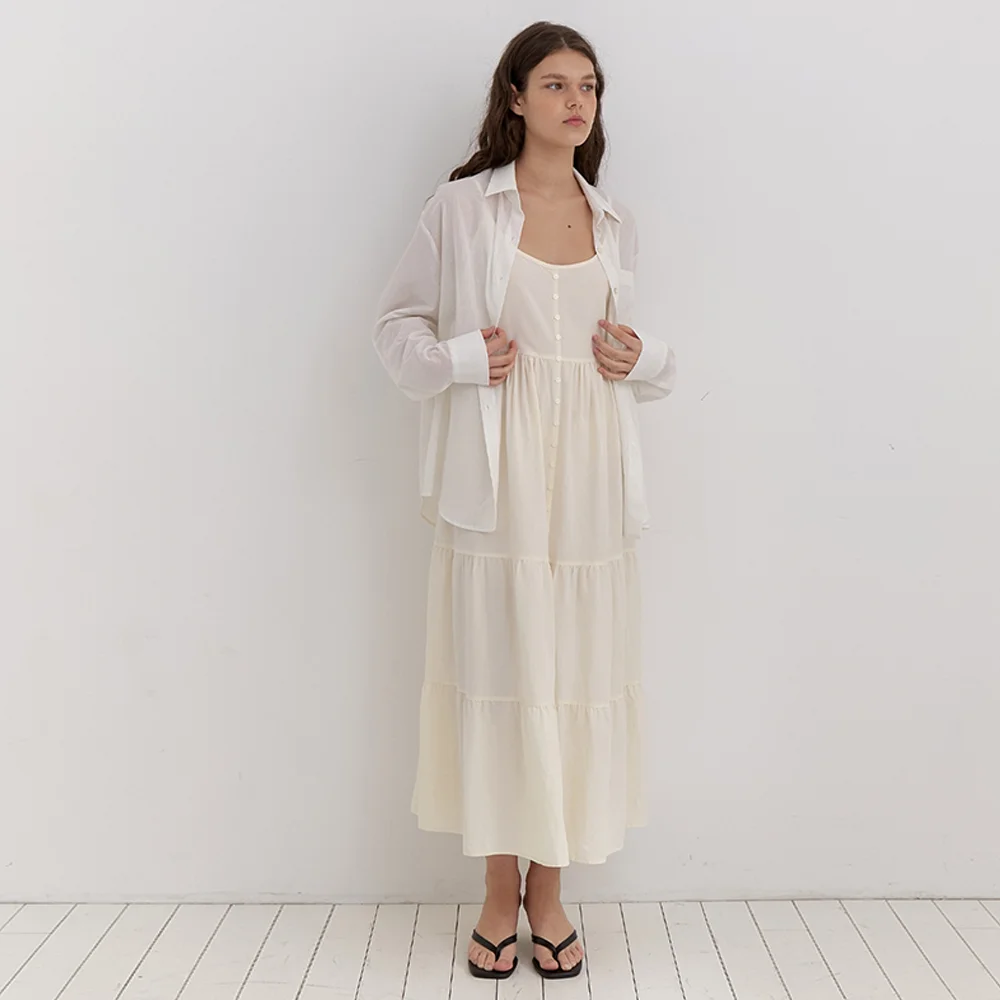 linen bloom dress - lemon butter