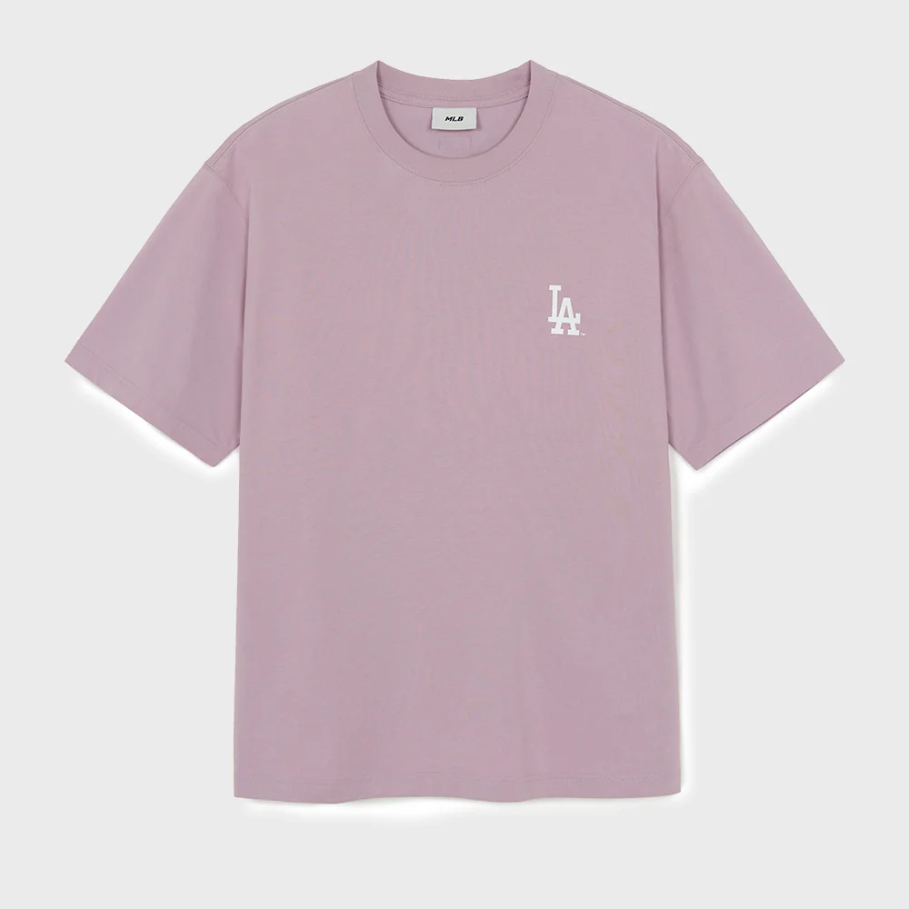 基本款 街頭 彩色字母 寬鬆版型 短袖 T恤 LA (L.Lavender)