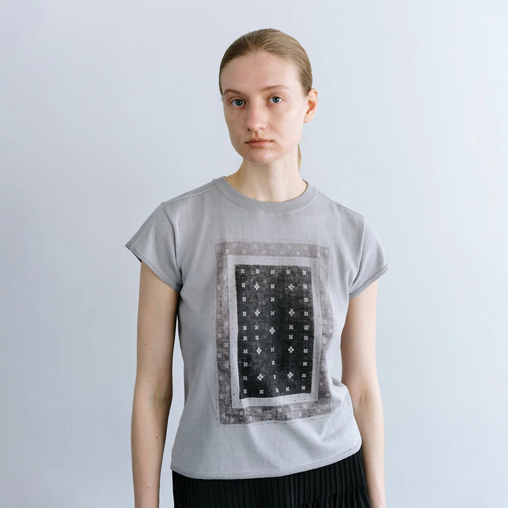 Persian Half Sleeve Knit in Light Gray