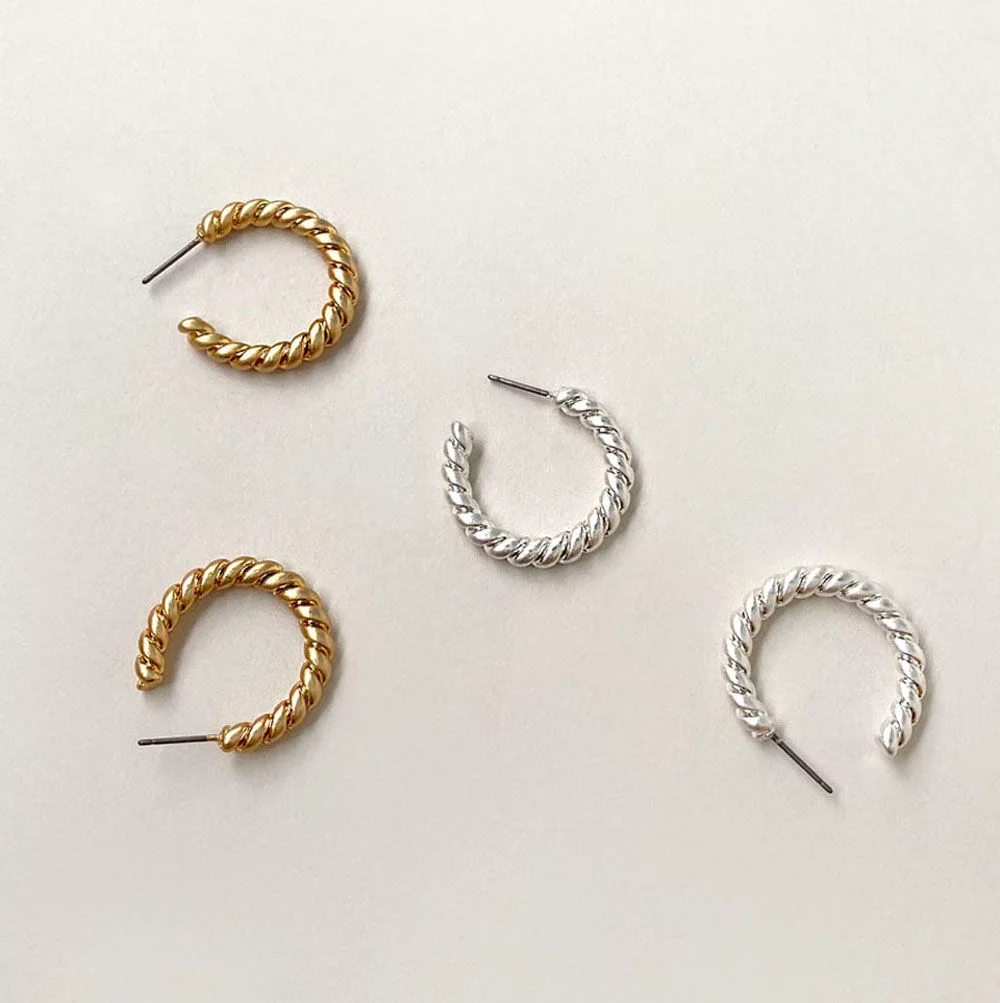 Vintage Twist Pattern Earring