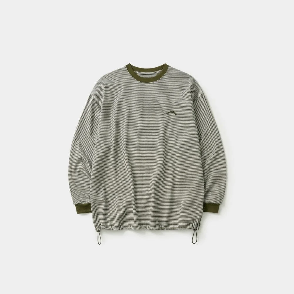 Double Stripe String Tee (Khaki)