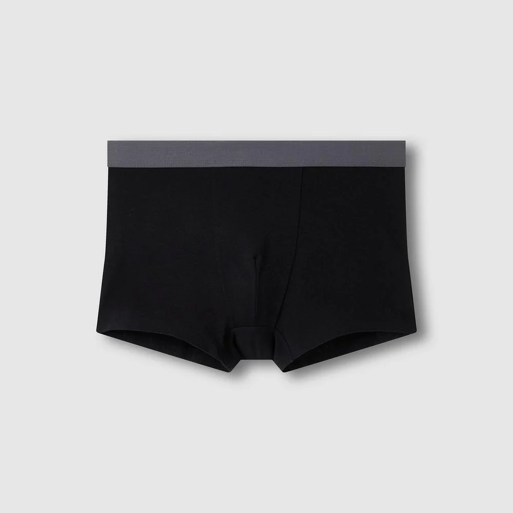 男裝 純棉 四角內褲 內褲_黑色