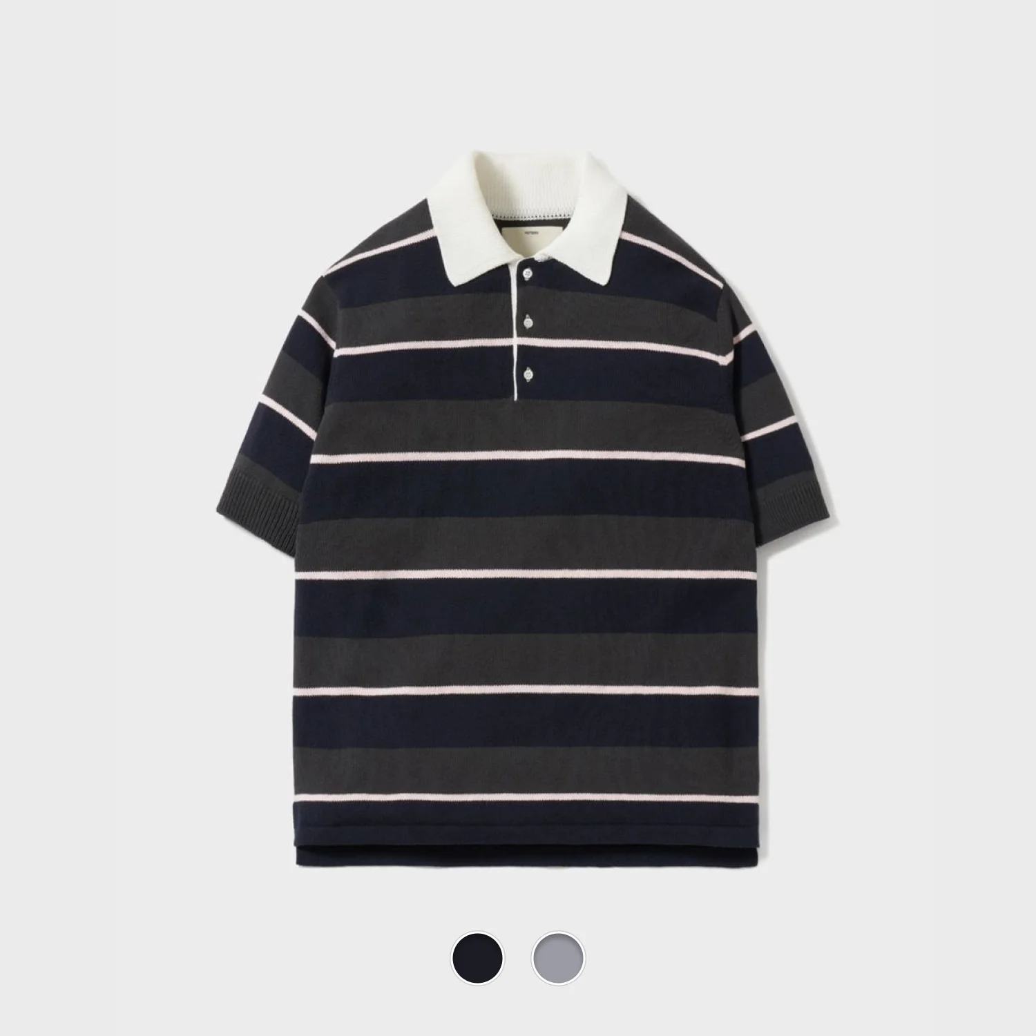 Short Sleeve Rugby Polo Knit - 2 Color