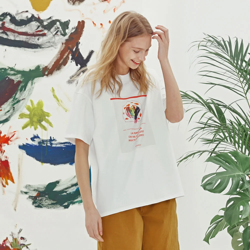 Colored heart T-shirt