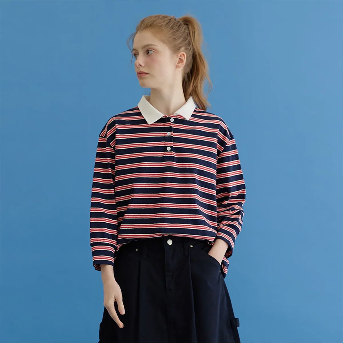 Stripe Over MTM (navy)