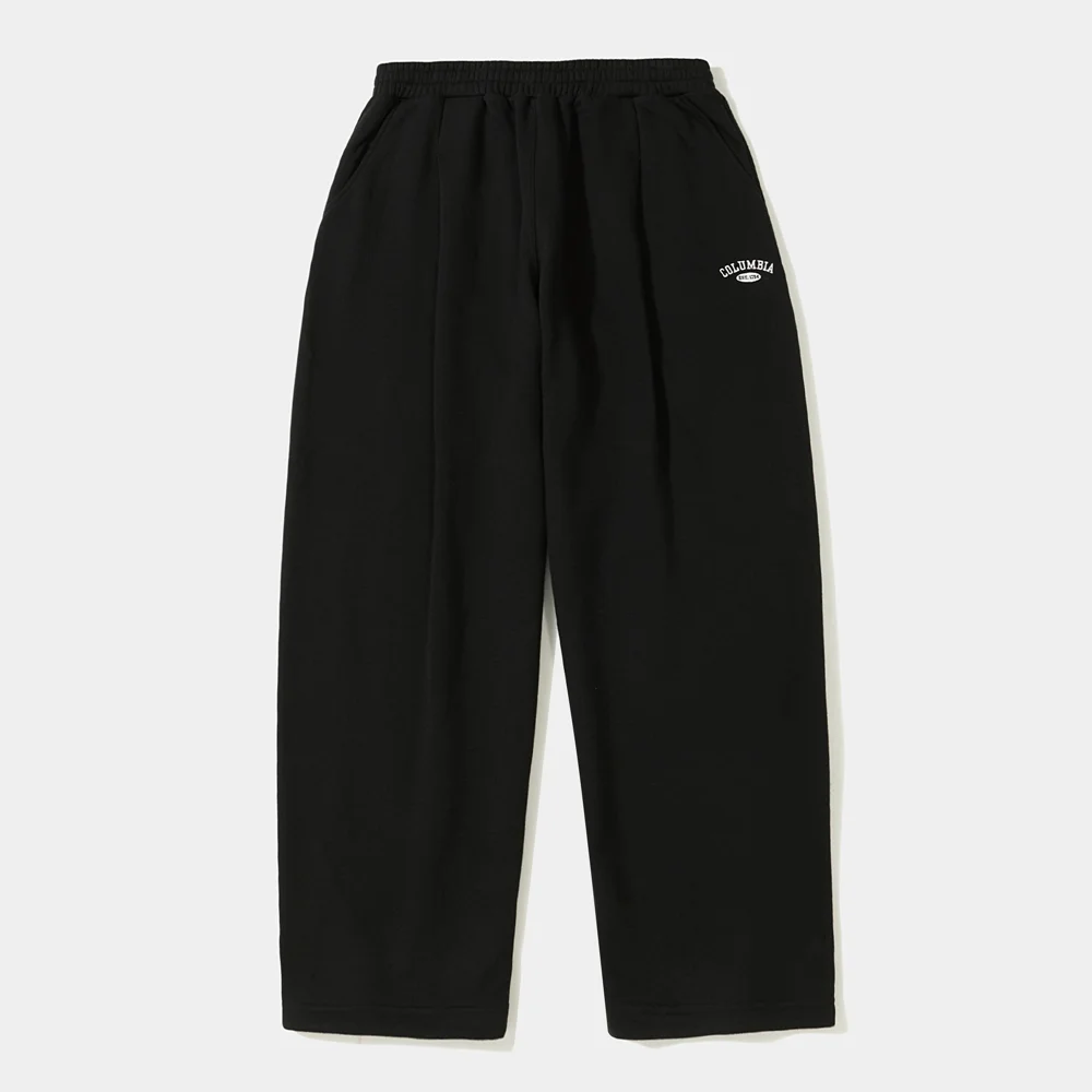 CU ARCH PIN-TUCK FLEECE SWEATPANTS_BLACK